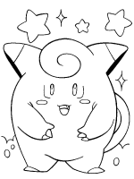 A coloring page of poce