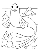 A coloring page of poce