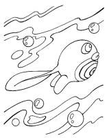 A coloring page of poce