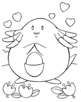 A coloring page of poce