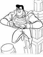 A coloring page of superman