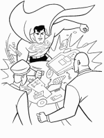 A coloring page of superman