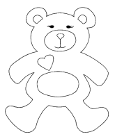 A coloring page of bear