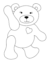 A coloring page of bear
