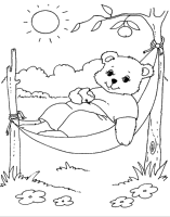A coloring page of bear