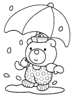 A coloring page of bear