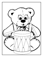 A coloring page of bear