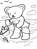 A coloring page of bear