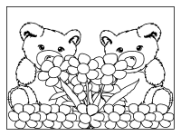 A coloring page of bear