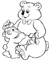 A coloring page of bear