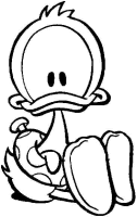 A coloring page of bird