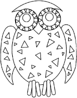 A coloring page of bird