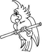 A coloring page of bird