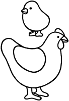 A coloring page of bird