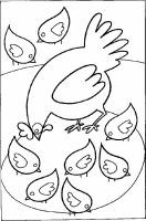 A coloring page of bird