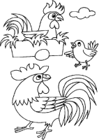 A coloring page of bird