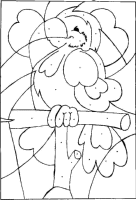 A coloring page of bird
