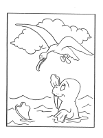 A coloring page of bird