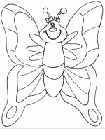 A coloring page of butterfly