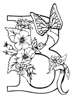 A coloring page of butterfly
