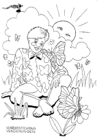 A coloring page of butterfly