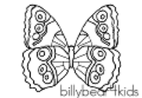 A coloring page of butterfly