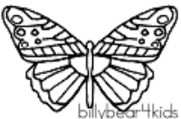 A coloring page of butterfly