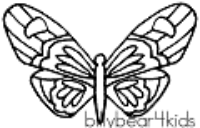 A coloring page of butterfly