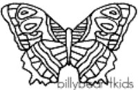 A coloring page of butterfly