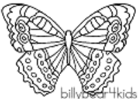 A coloring page of butterfly