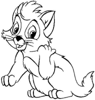 A coloring page of cat