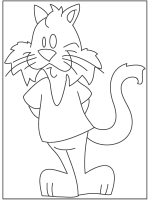 A coloring page of cat