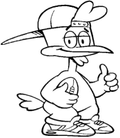A coloring page of chicken