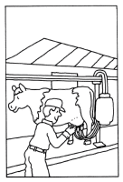 A coloring page of cow