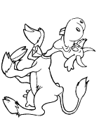 A coloring page of cow