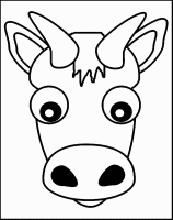 A coloring page of cow