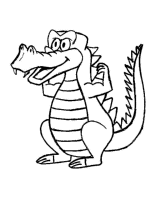 A coloring page of crocodile
