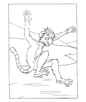A coloring page of dino