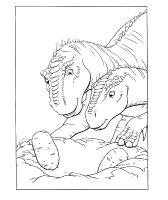 A coloring page of dino