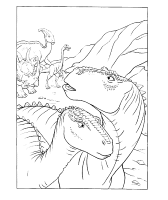 A coloring page of dino