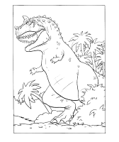 A coloring page of dino