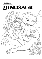 A coloring page of dino