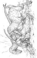A coloring page of dino