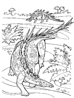 A coloring page of dino