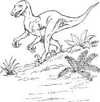 A coloring page of dino