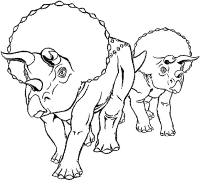 A coloring page of dino