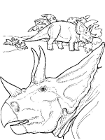 A coloring page of dino