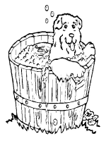 A coloring page of dog