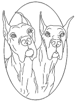 A coloring page of dog