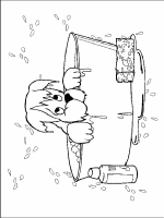 A coloring page of dog